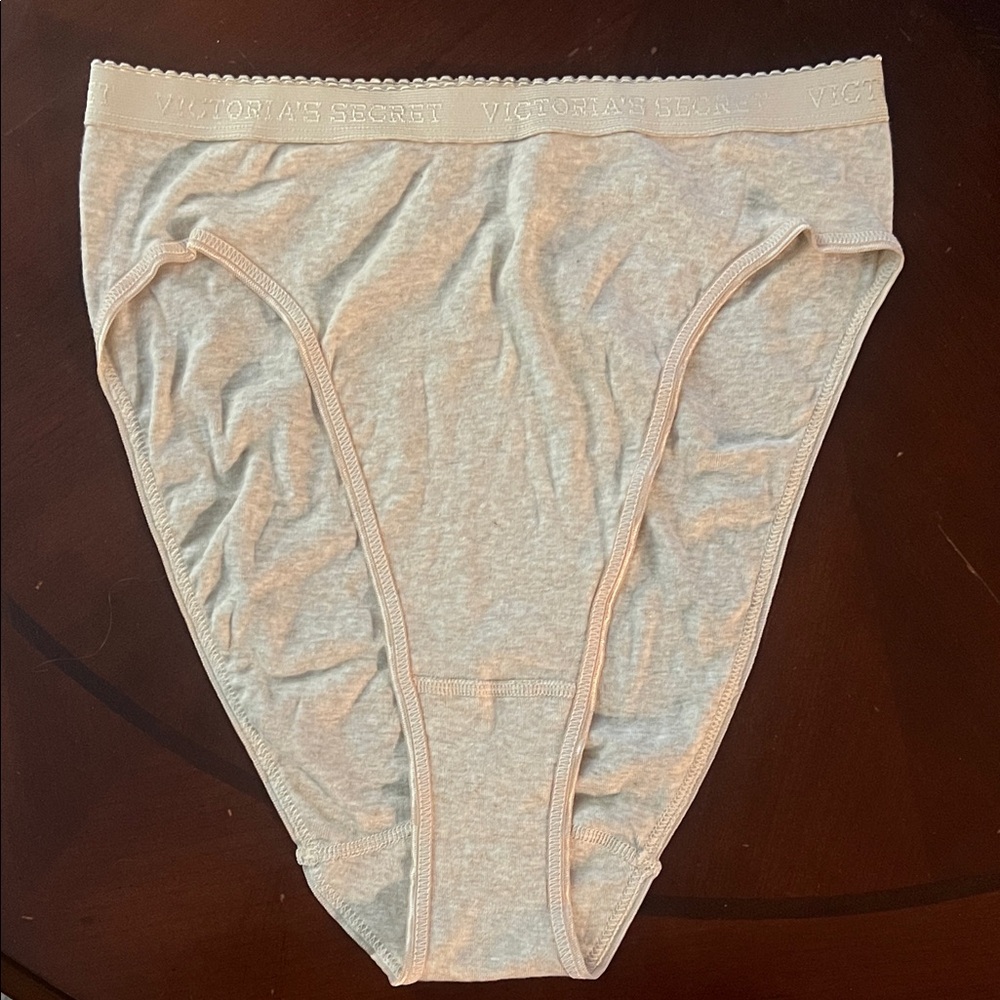 Victoria's Secret beige hi leg Brief panties Cotton 2000s nwot